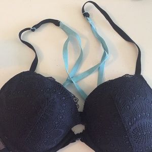 Pink Victoria secret lace front open padded bra